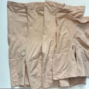Spanx Nude Shapewear Lot 4 Pieces 3 Large 1 XL High Waist Mid Thigh Smooth Firm